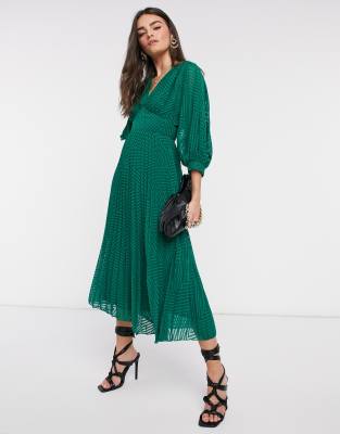 asos design pleated dress