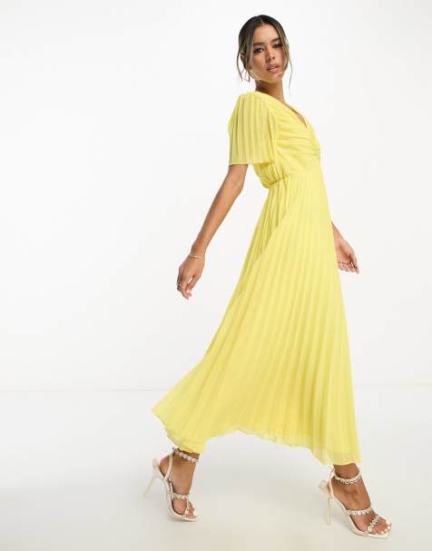 Lemon wedding guest on sale dresses