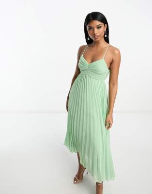 Asos pleated 2025 dress midi