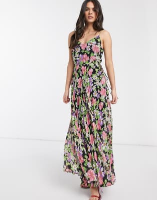 ASOS DESIGN pleated cami maxi dress 