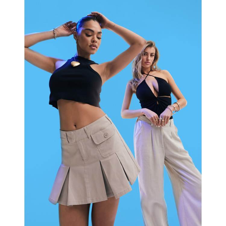 Asos womens pleated skirt sale