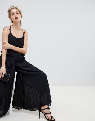 ASOS DESIGN pleated crop top jumpsuit | ASOS