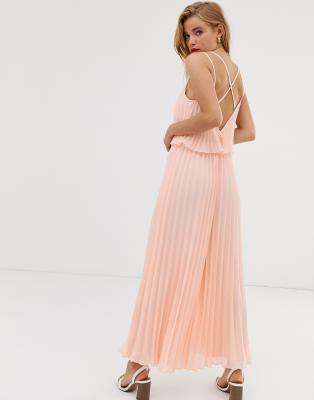 pleated crop top jumpsuit