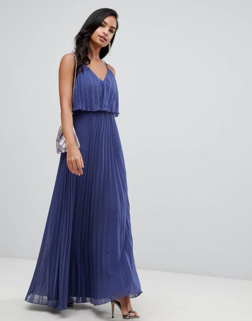 ASOS DESIGN pleated crop top maxi dress | ASOS