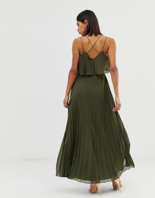 ASOS DESIGN pleated crop top maxi dress | ASOS