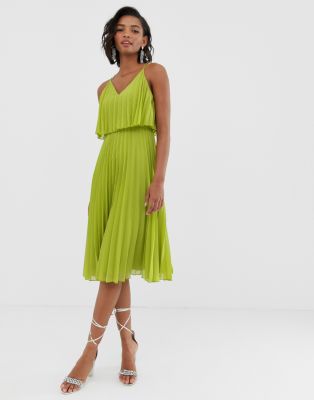 asos design pleated dress