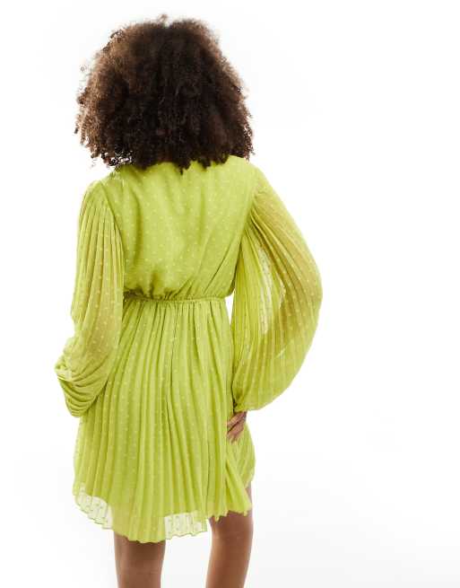 Asos chartreuse dress online