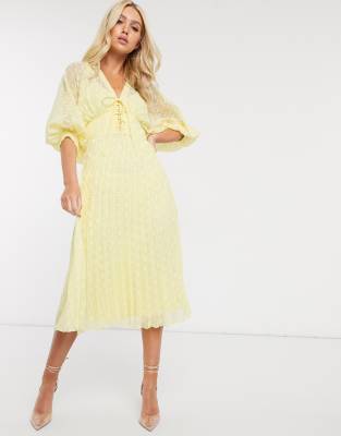 asos design pleated dress