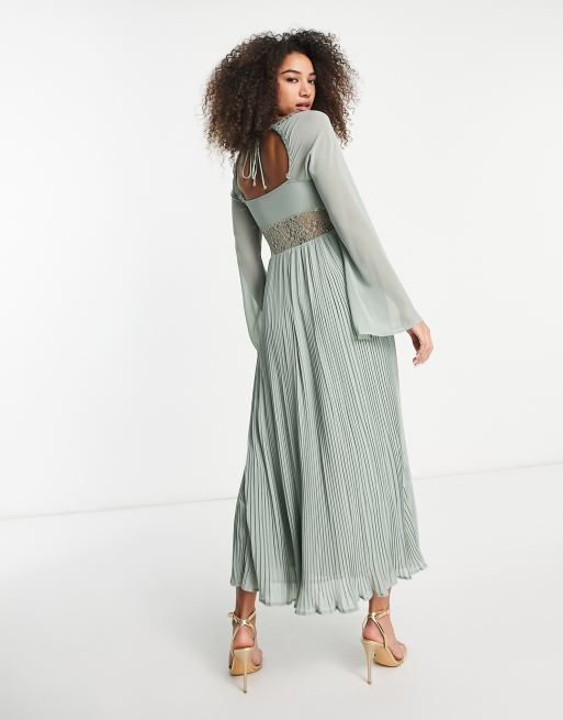 Asos pleated maxi outlet skirt