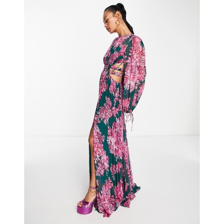 Asos pink best sale floral dress