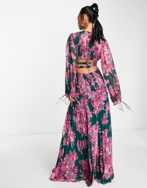 Asos floral outlet maxi dress