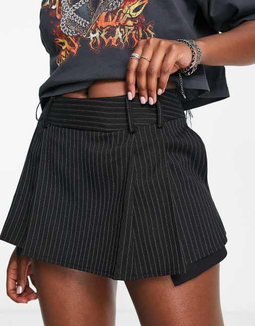 ASOS DESIGN pleated micro mini skirt in pinstripe | ASOS