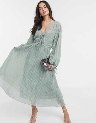 asos design pleated dress