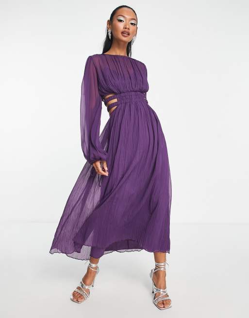 Pleated midi dress asos sale