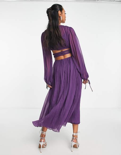 Asos purple best sale midi dress