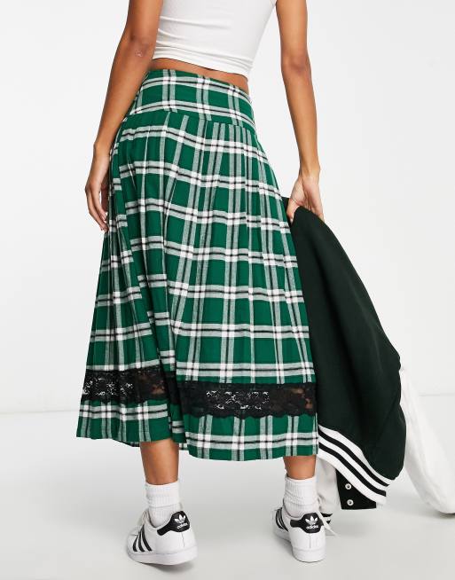 Pleated plaid skirt asos hotsell