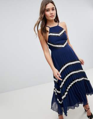 asos pleated dress midi