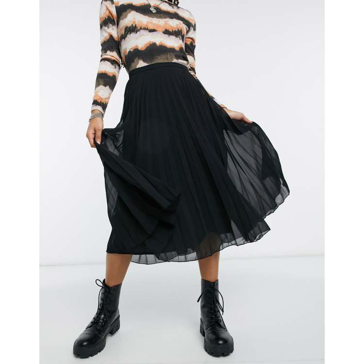 Asos black clearance tulle midi skirt