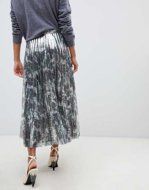 Asos camouflage shop pleated skirt