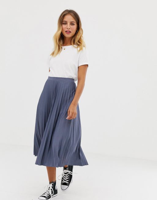 Asos design best sale pleated midi skirt