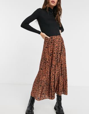 Gonna leopardata clearance stradivarius