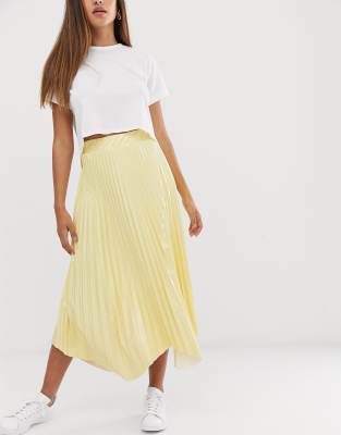 asos design pleated midi skirt