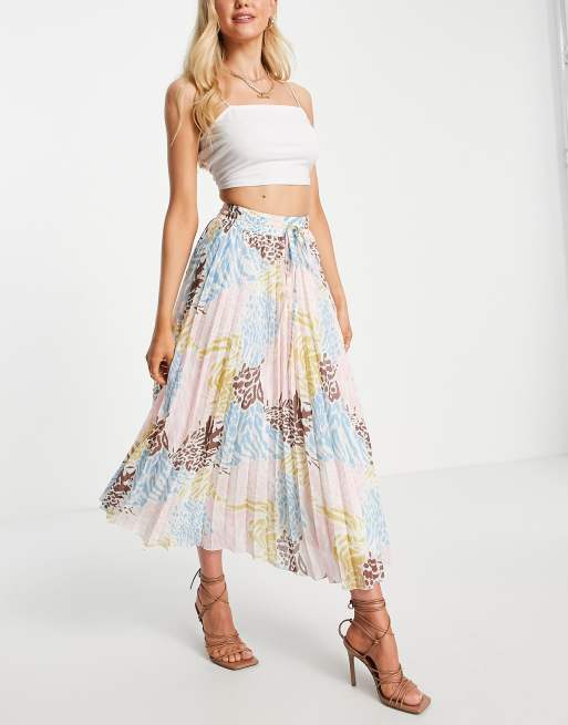 Asos midi skirt pleated best sale