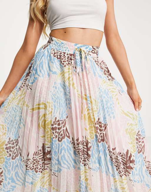 Asos midi skirt pleated sale