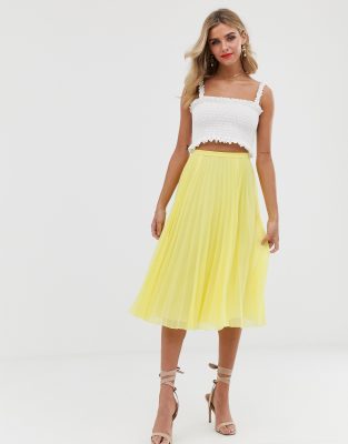 ASOS DESIGN pleated midi skirt | ASOS