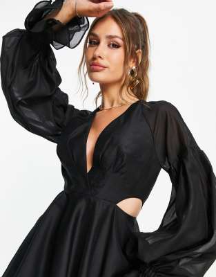 asos pleated mini dress