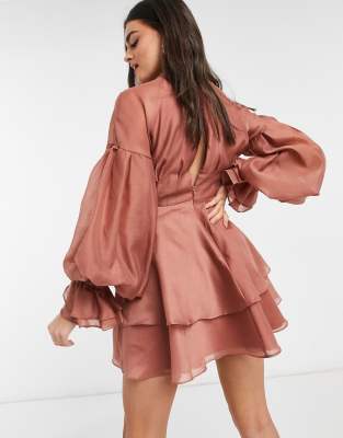 asos pleated mini dress