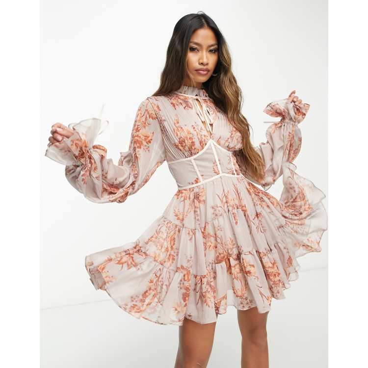 Bustier pleated mini dress sales