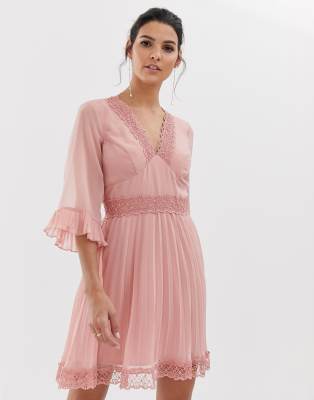 asos design pleated dress