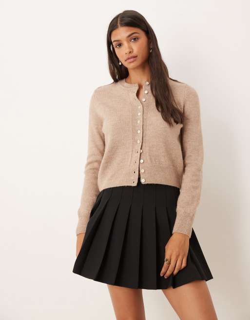 ASOS DESIGN pleated mini skirt in black