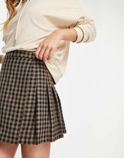 Pleated plaid 2025 skirt asos