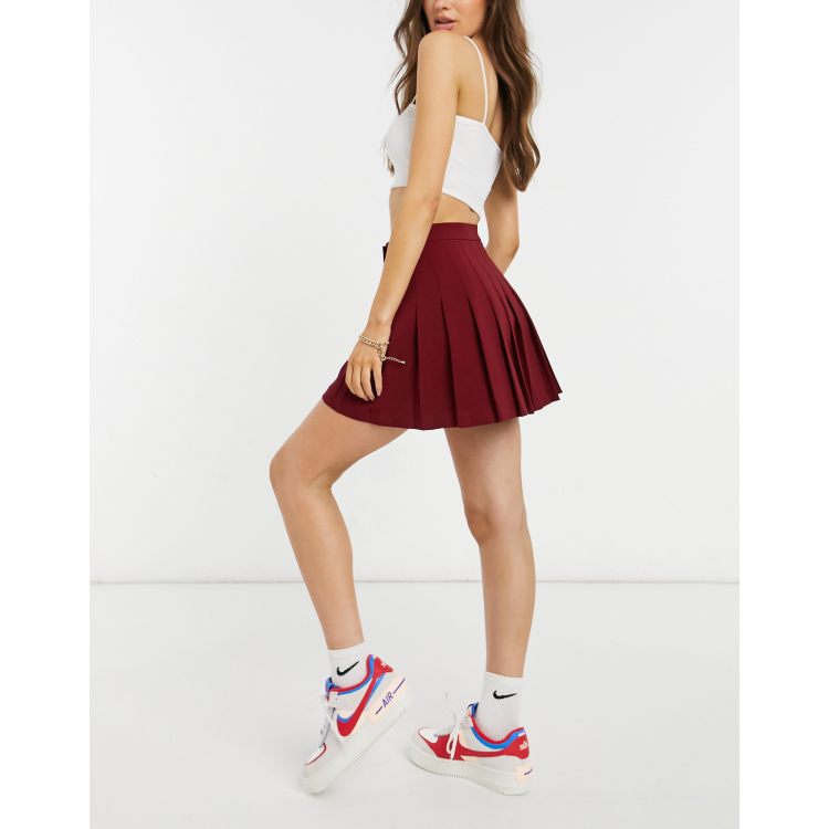 Maroon 2025 skirt short