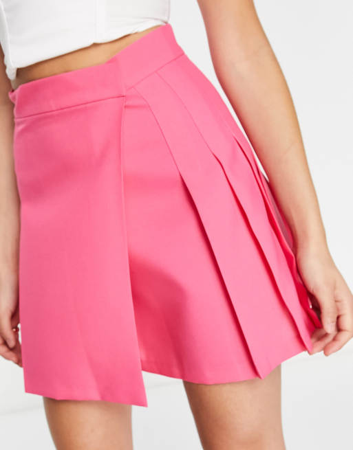 Pink pleated hotsell skater skirt