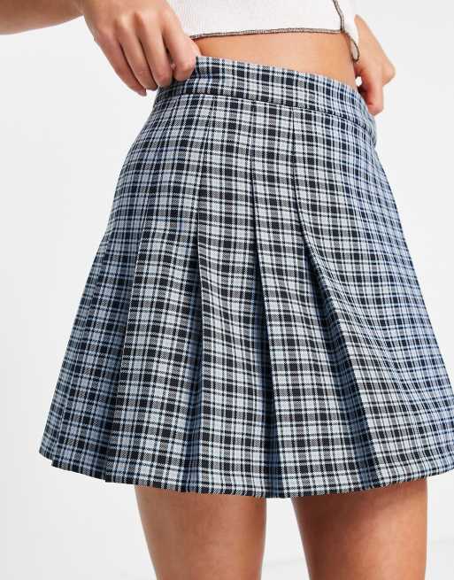 ASOS DESIGN pleated mini skirt in check ASOS