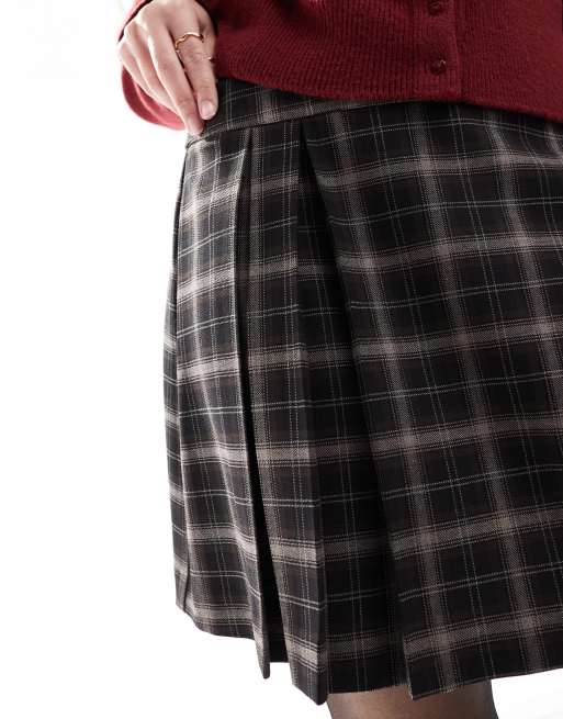 Pleated plaid skirt asos best sale