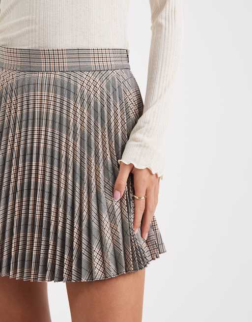 ASOS DESIGN pleated mini skirt in check, 5 of 5