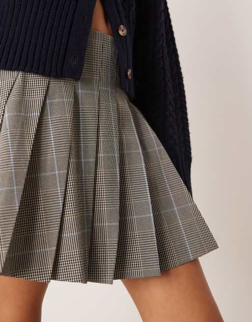 ASOS DESIGN pleated mini skirt in check, 5 of 5