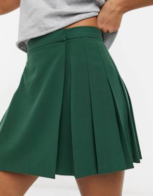 Dark green tennis hot sale skirt