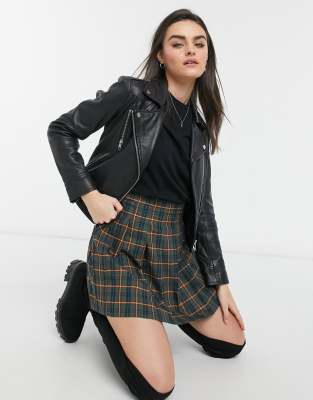 plaid mini skirt asos