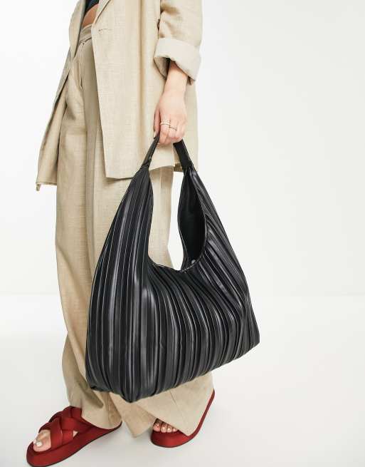 Pleated hotsell tote bag