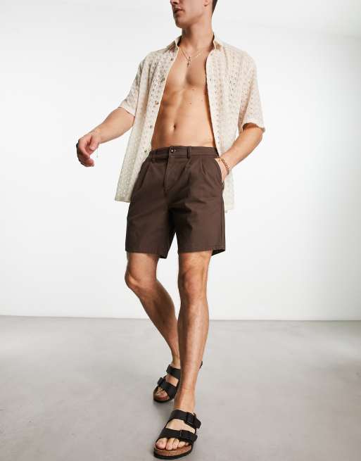 Men's store pleated shorts