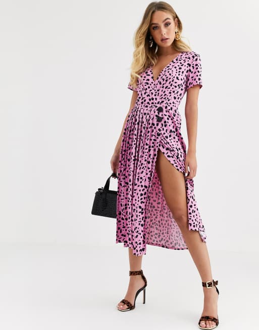 Asos design pleated skirt best sale midi dress