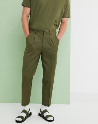olive tapered pants