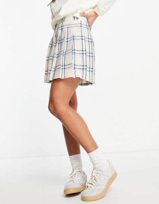 Asos blue outlet plaid skirt