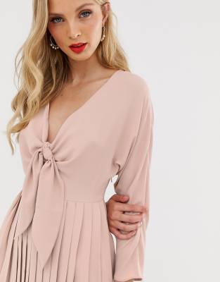 asos tie front dress