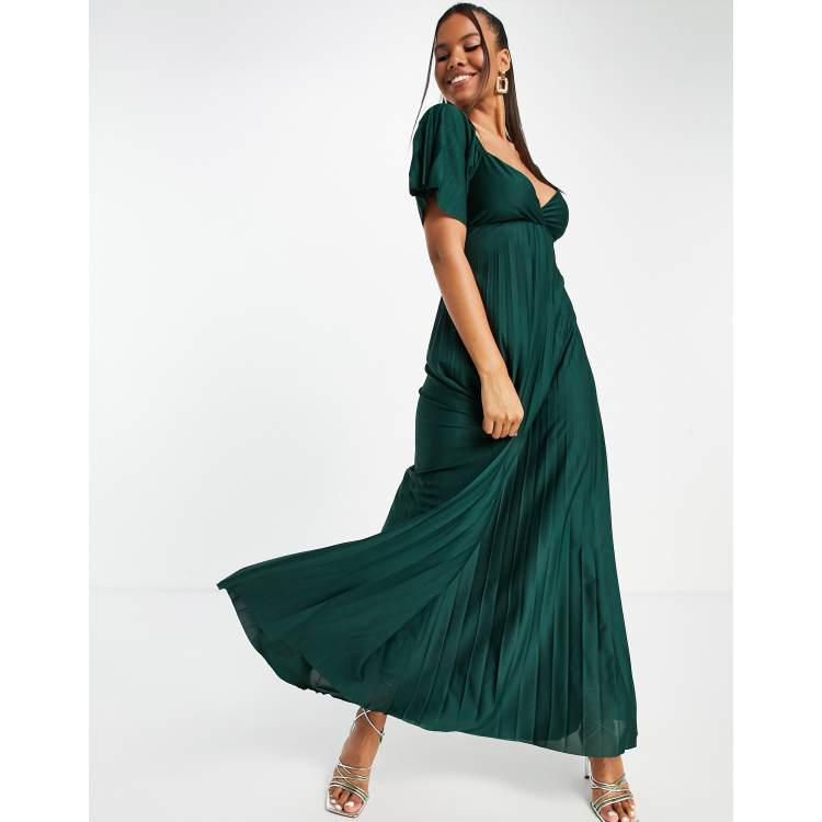 Asos forest green dress sale